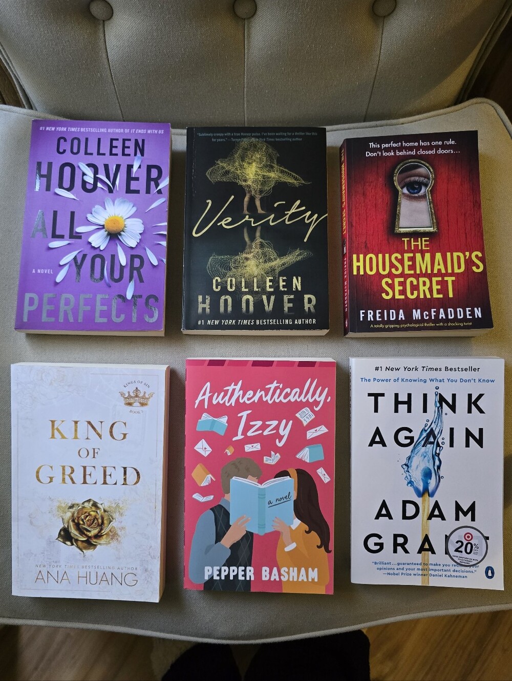 Book Collection Set Of 6 Verify - King Of Greed - Think Again - Housemaid Secret